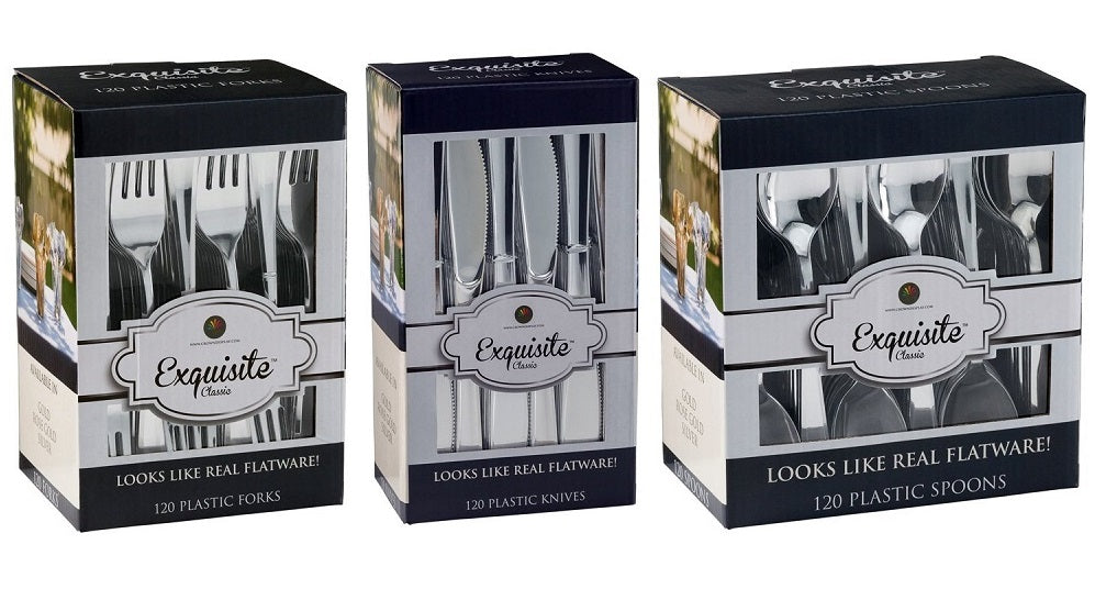 Case Of 6 - Exquisite Classic Silver Combo Pack - 360 ct.