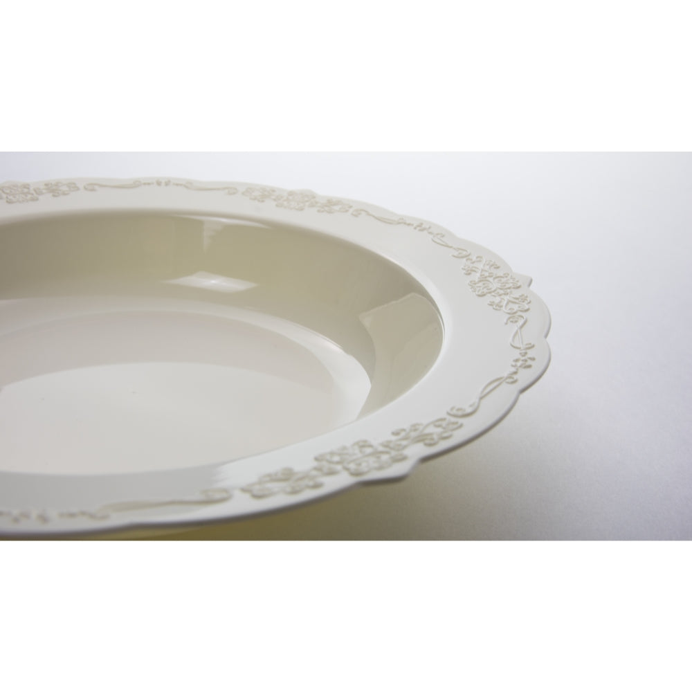 12 oz Ivory Victorian Design Bowls - 20 Ct.
