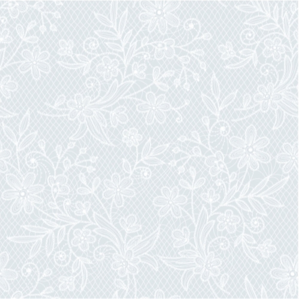 White Floral Table Cover