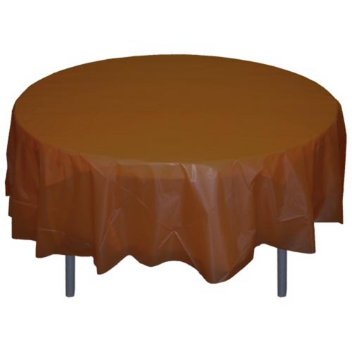 Round Brown Table Cover