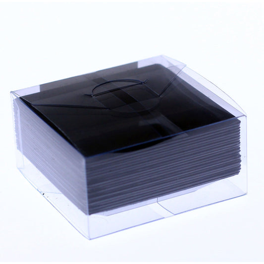 Case of 48 - Black Square Miniature Plates - 20 ct.