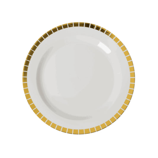 Case of 12 - 7.5" Gold Slit Premium Plates - 10 ct.