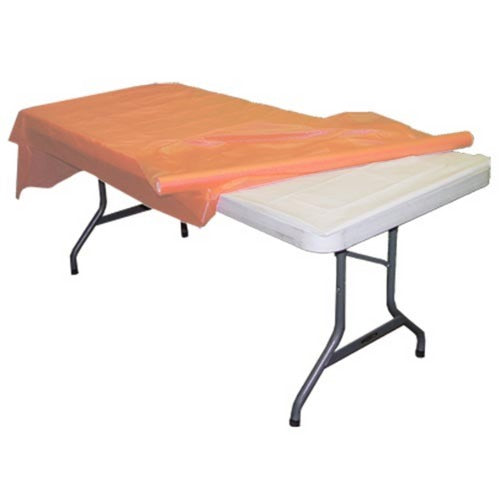 Exquisite Premium Quality Plastic Table Cover Banquet Roll, 40 in X 100 ft - Peach