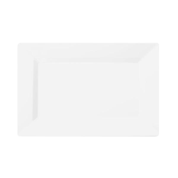 Case of 12 - 7.5" Clear Rectangular Plate - 10 ct.