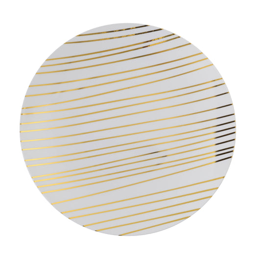 Case of 12 - 8" Glam Design Plastic Plates (10)
