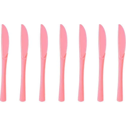 Heavy Duty Pink Plastic Knives - 50 Ct.