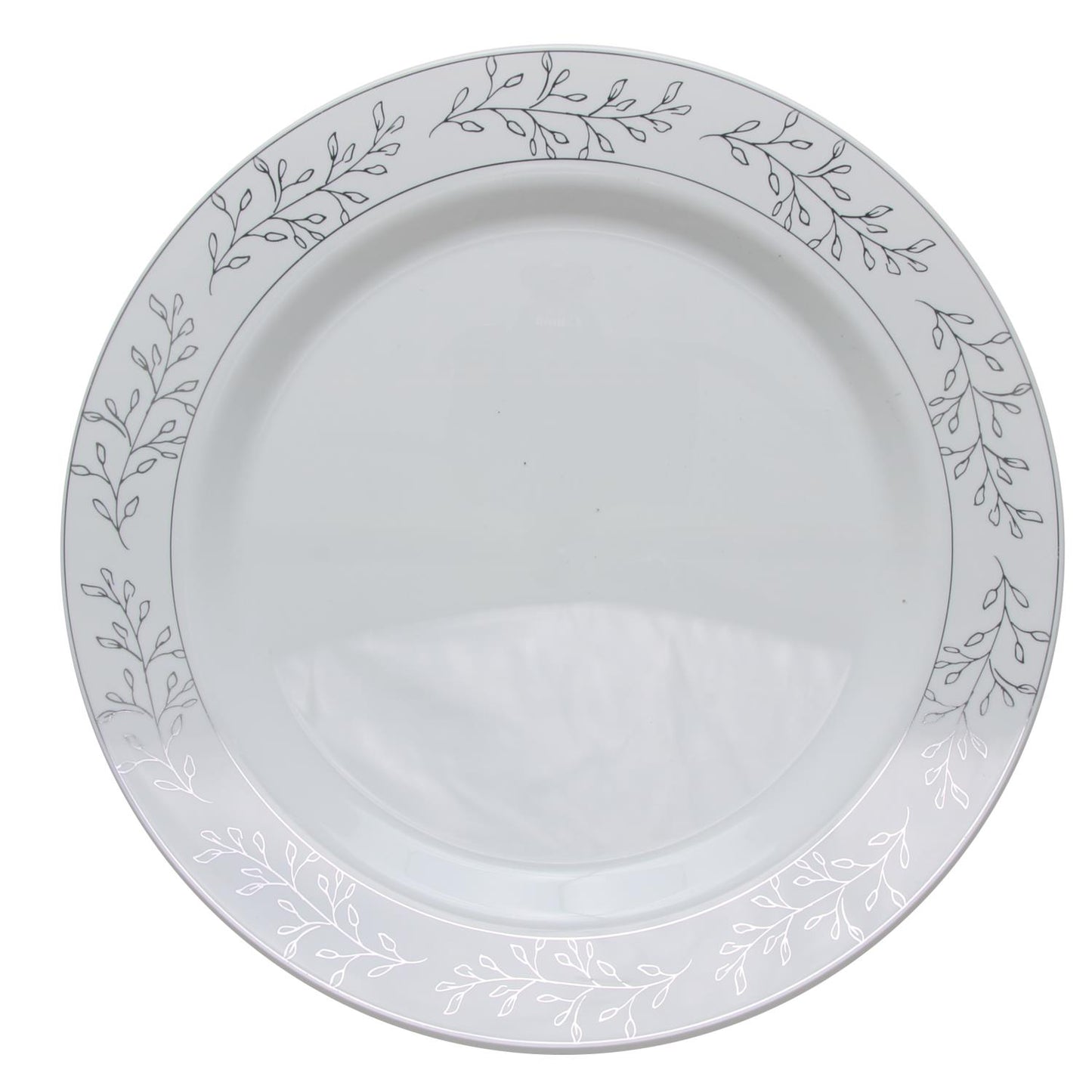 Case of 12 - 7.5" Silver Leaf Premium Plates - 10 ct.
