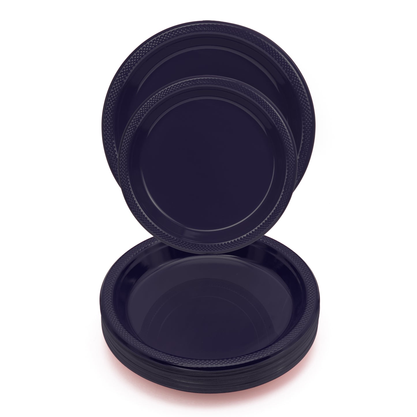 10 In. Navy Plastic Plates - 50 Ct.