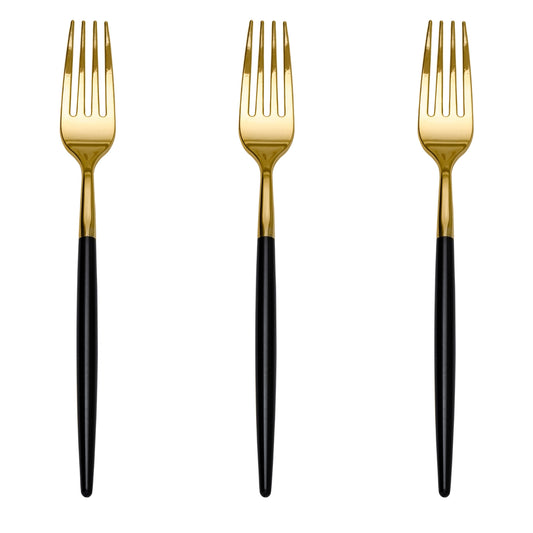 Trendables Forks Black/Gold - 20 Ct.