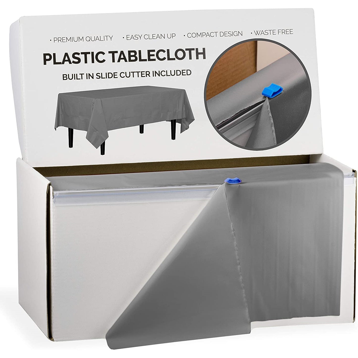 54" X 100' Select A Size Table Cover - Silver