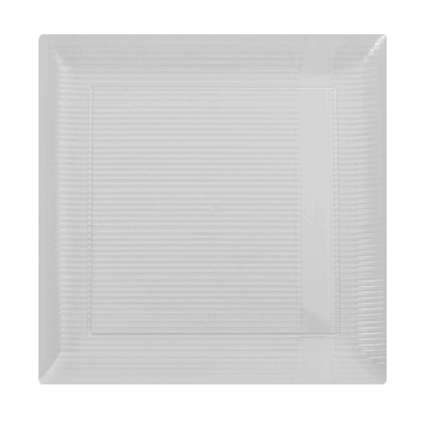 9 In. Clear Zen Design Plates - 10 Ct.