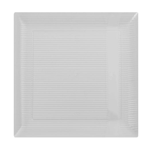 9 In. Clear Zen Design Plates - 10 Ct.