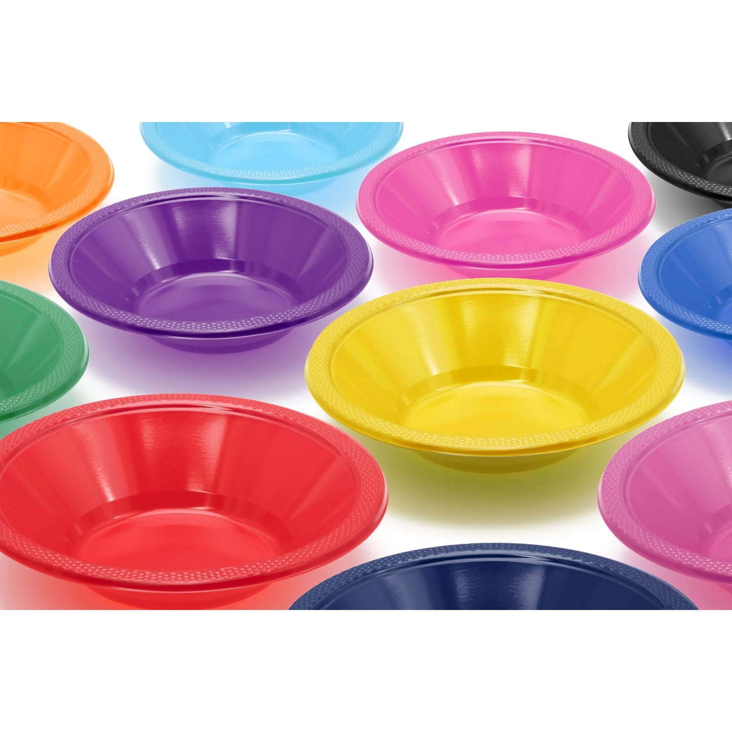 12 oz Silver Plastic Bowls (50)