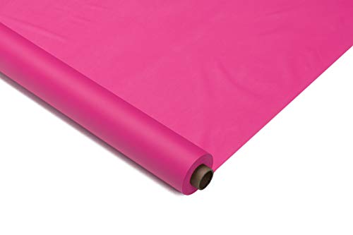 Premium Quality Plastic Table Cover Banquet Rolls 40" X 300' (Cerise)