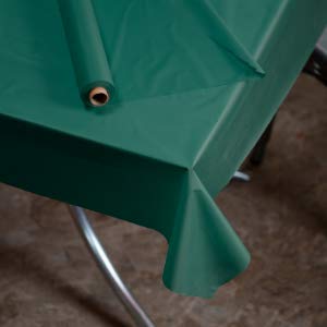 Premium Quality Plastic Table Cover Banquet Rolls 40" X 300' (Dk Green)