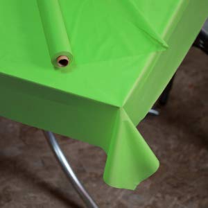Premium Quality Plastic Table Cover Banquet Rolls 40" X 300' (Lime Green)