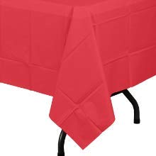 Premium Quality Plastic Table Cover Banquet Rolls 40" X 300' (Red)