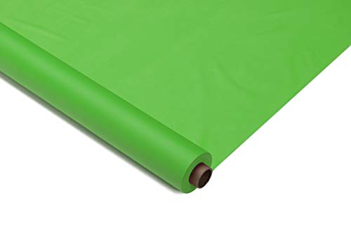 Premium Quality Plastic Table Cover Banquet Rolls 40" X 300' (Lime Green)