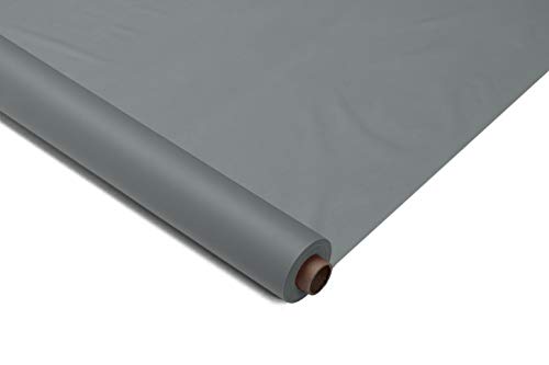 Premium Quality Plastic Table Cover Banquet Rolls 40" X 300' (Silver)