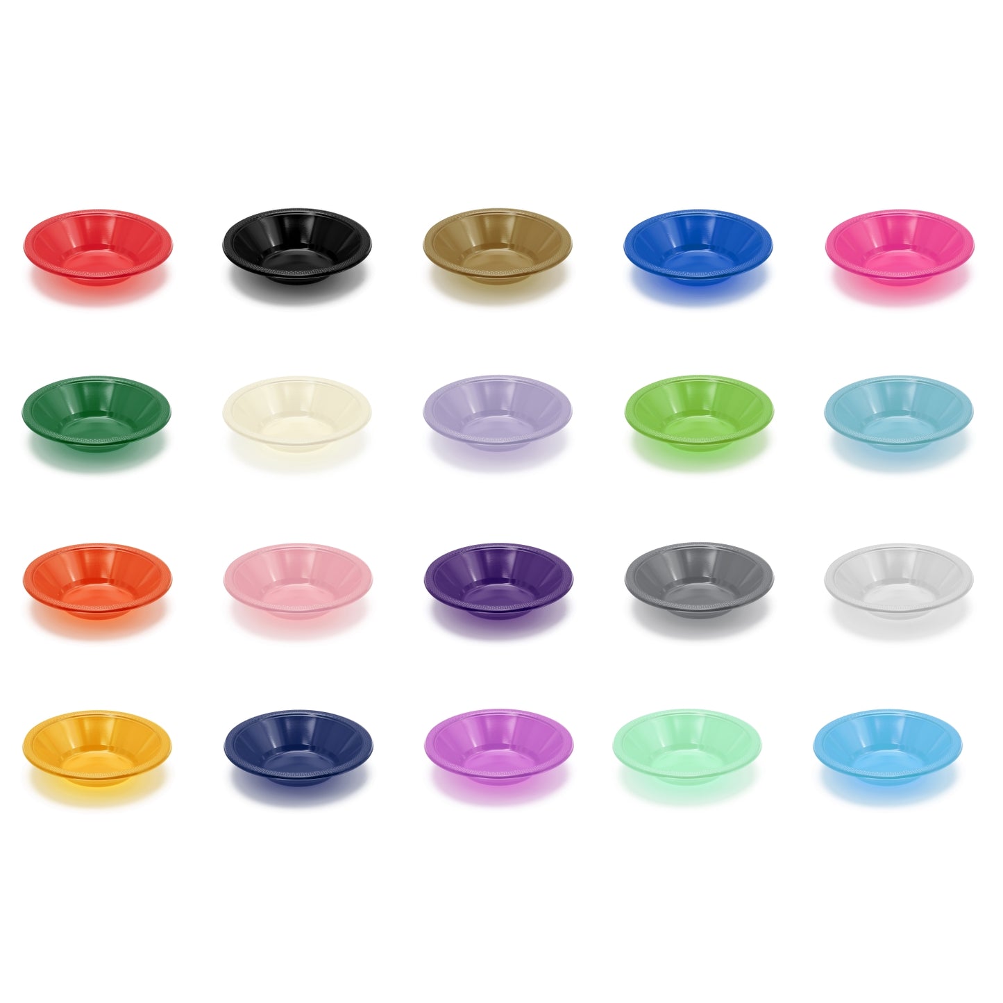 12 oz Silver Plastic Bowls (50)