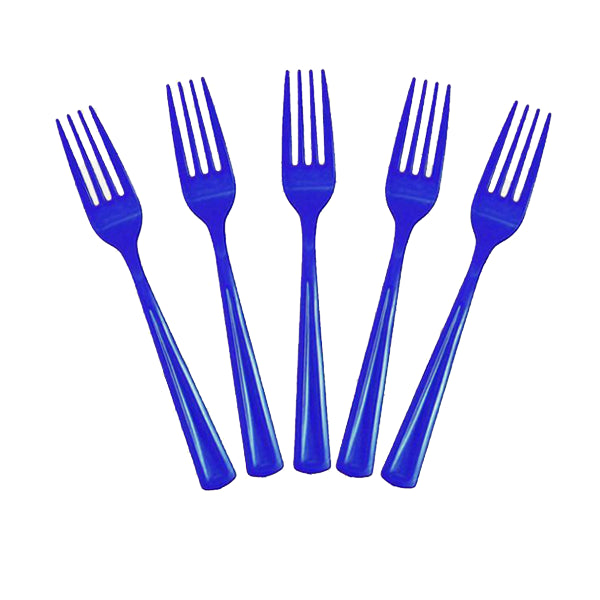 Heavy Duty Dark Blue Plastic Forks - 50 Ct.