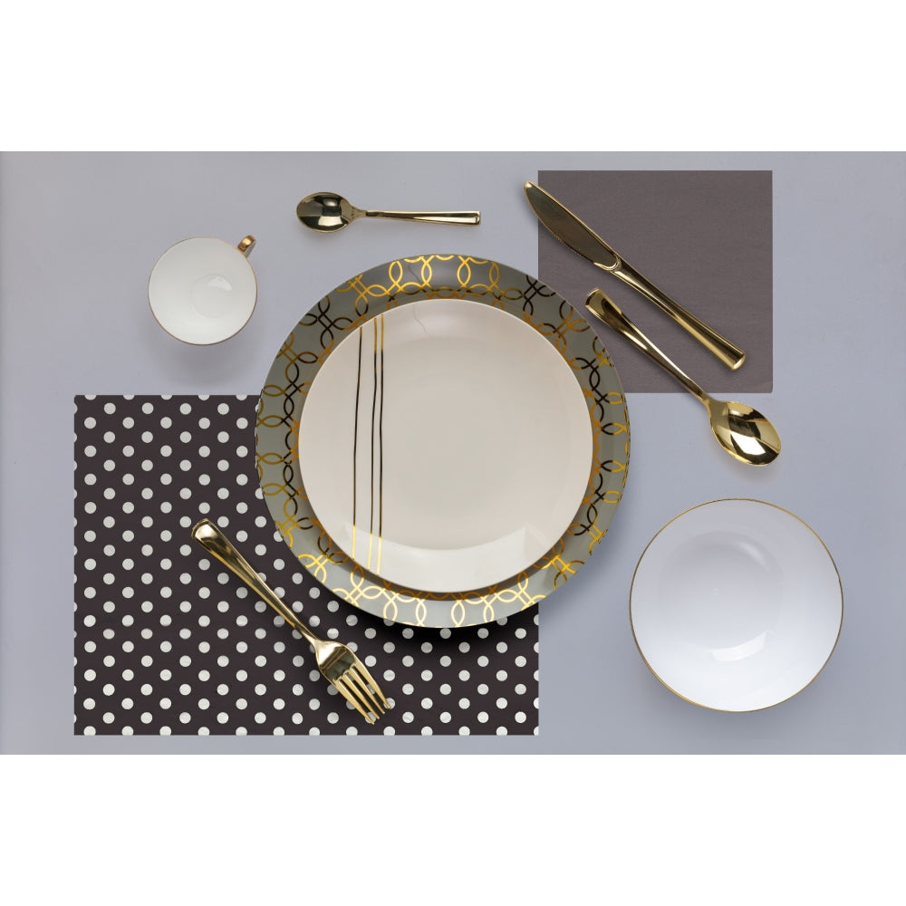 Case of 12 - 8" Motif Design Plastic Plates (10)