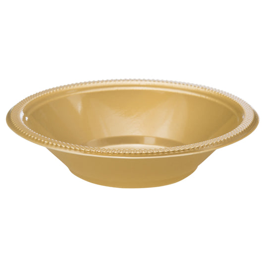 Case of 36 - 12 oz. Plastic Bowls 8 ct. - Gold