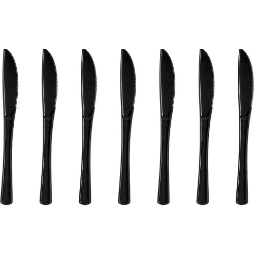 Heavy Duty Black Plastic Knives - 50 Ct.