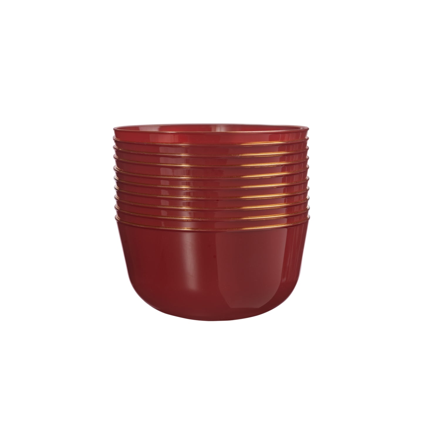 Classic Burgundy Design Plastic Bowls - 10 Ct.