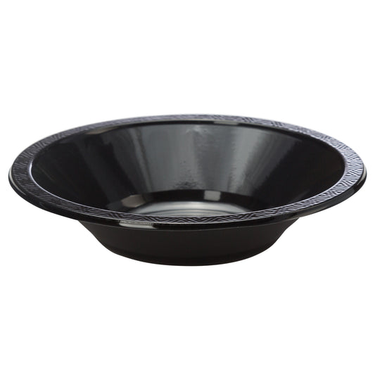 Case of 36 - 12 oz. Plastic Bowls 8 ct. - Black