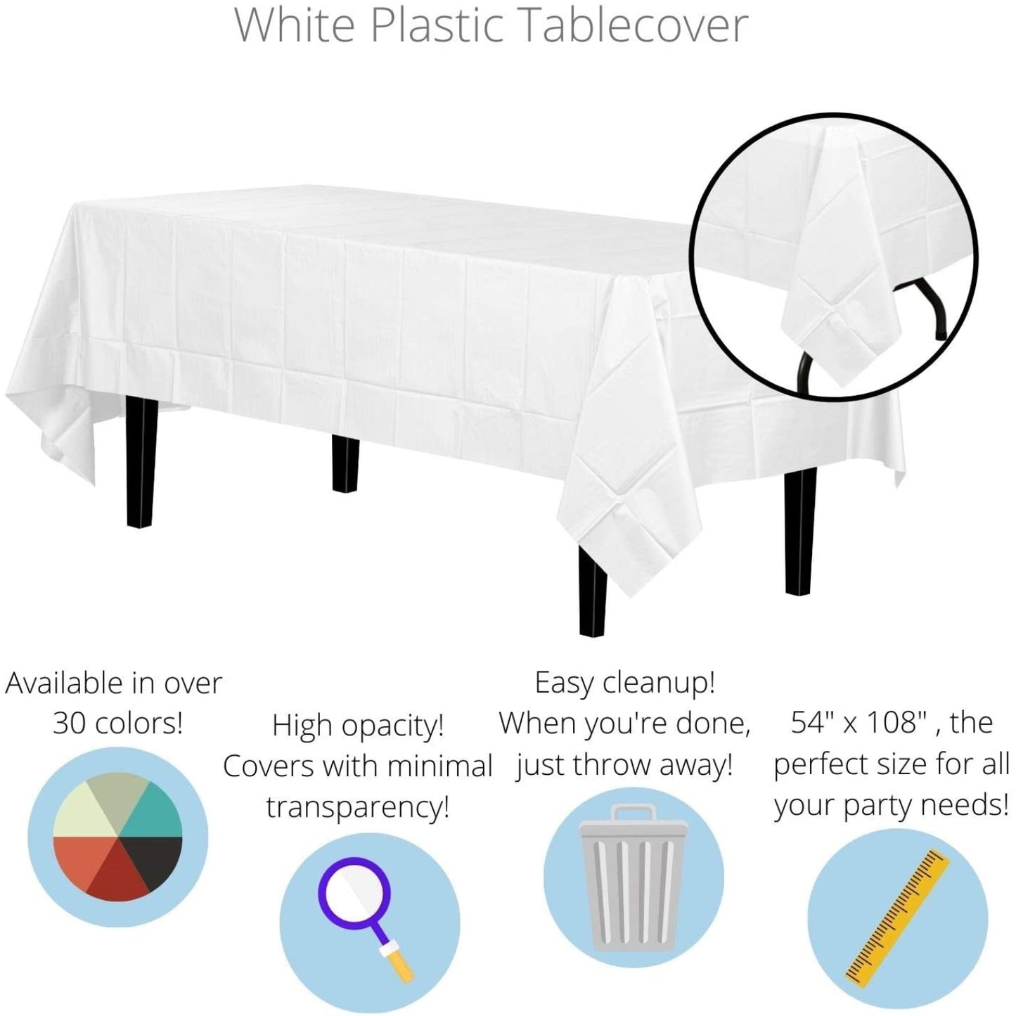 Premium White Table Cover