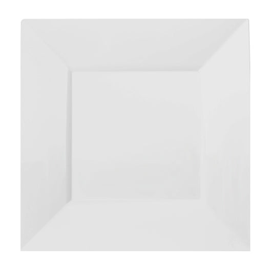 Case of 12 - 9.5" White Square Plates - 10 ct.