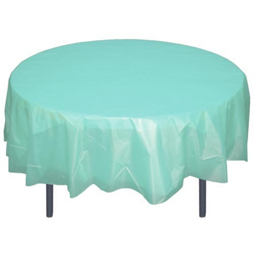Round Aqua Blue Table Cover