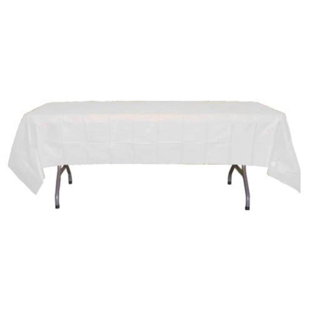 White Plastic Table Cover
