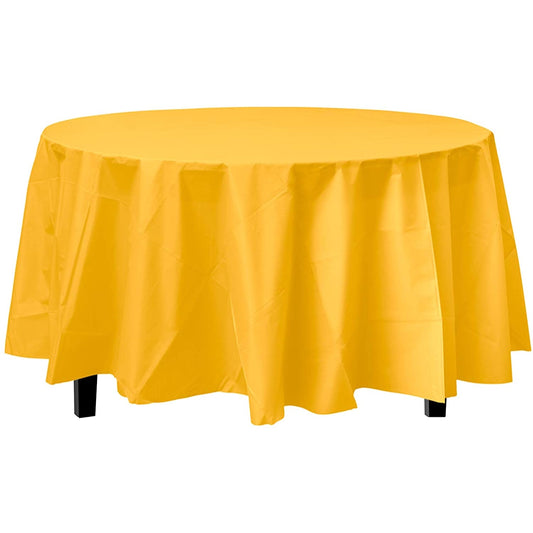 Premium Round Yellow Table Cover