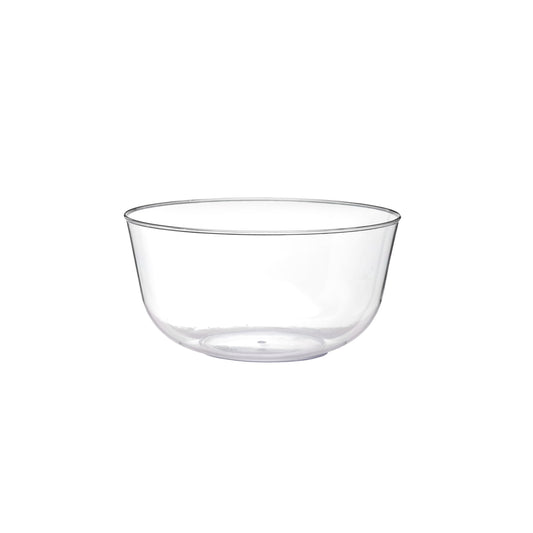Case of 12 - Trend Clear Plastic Bowls - Silver Rim (10)