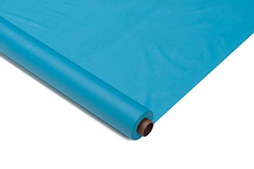 Premium Quality Plastic Table Cover Banquet Rolls 40" X 300' (Turquoise)