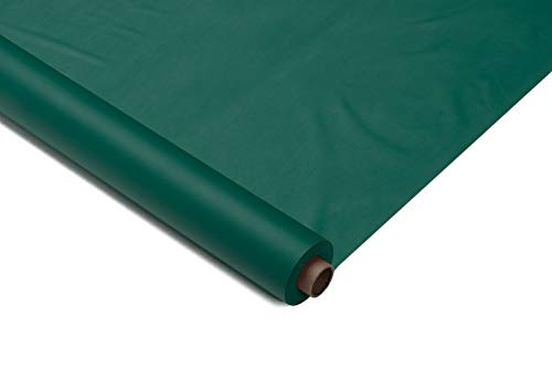 Premium Quality Plastic Table Cover Banquet Rolls 40" X 300' (Dk Green)