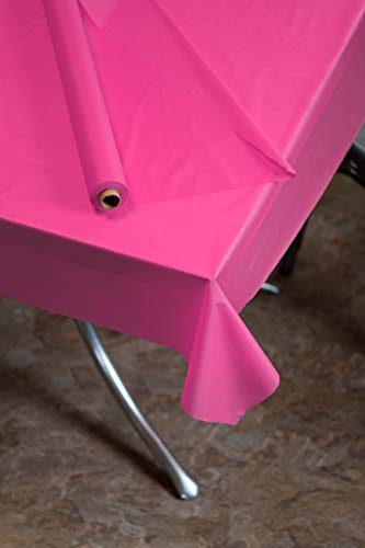 Premium Quality Plastic Table Cover Banquet Rolls 40" X 300' (Cerise)