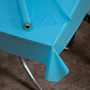 Premium Quality Plastic Table Cover Banquet Rolls 40" X 300' (Turquoise)