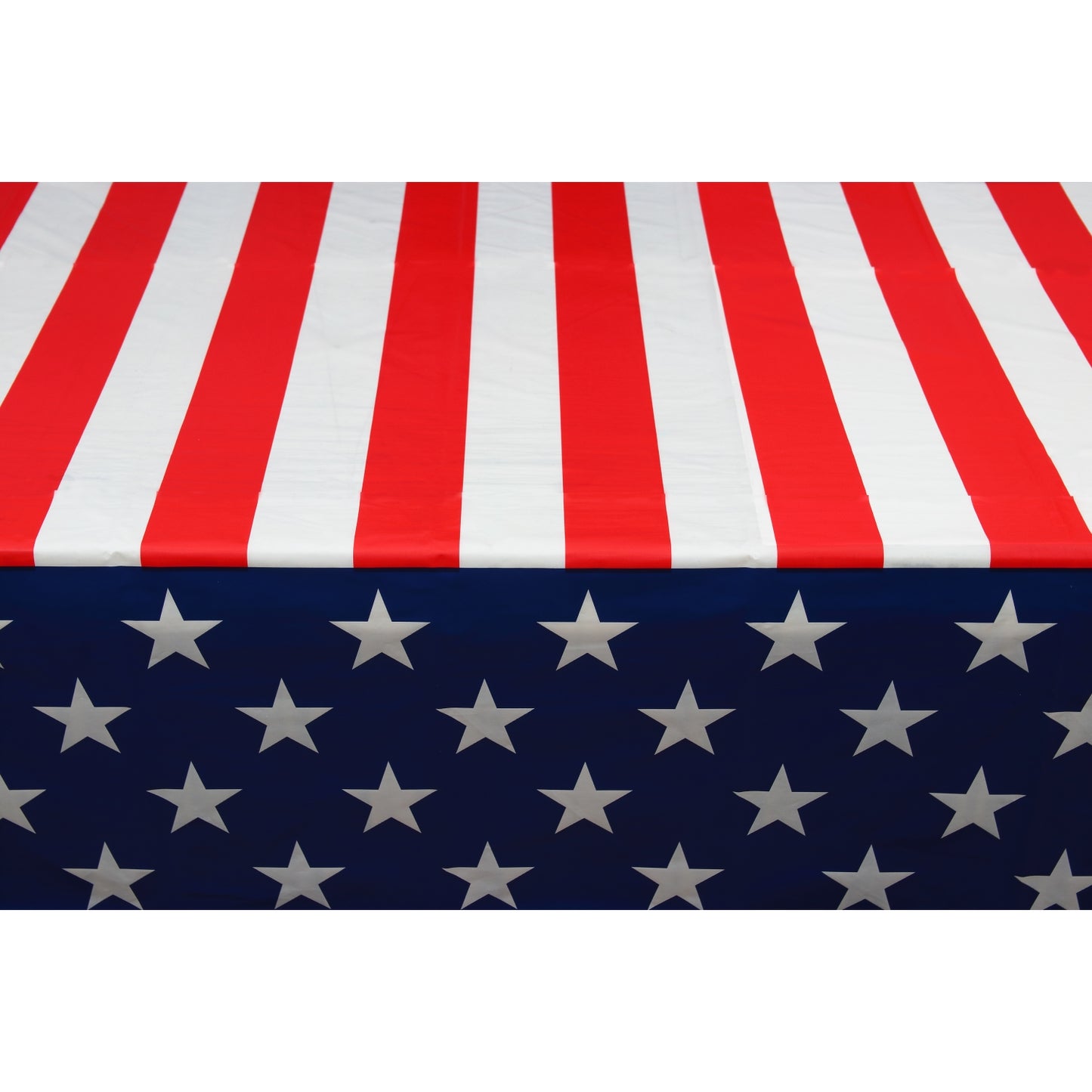 Exquisite Premium Plastic Tablecloth 54in. x 108in. Rectangle Table Cover - Patriotic