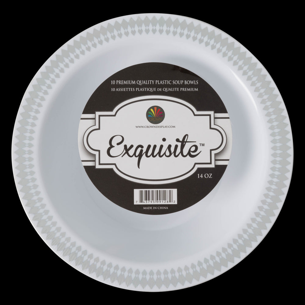 Case of 12 - 7.5" Silver Brilliance Premium Plates - 10 ct.