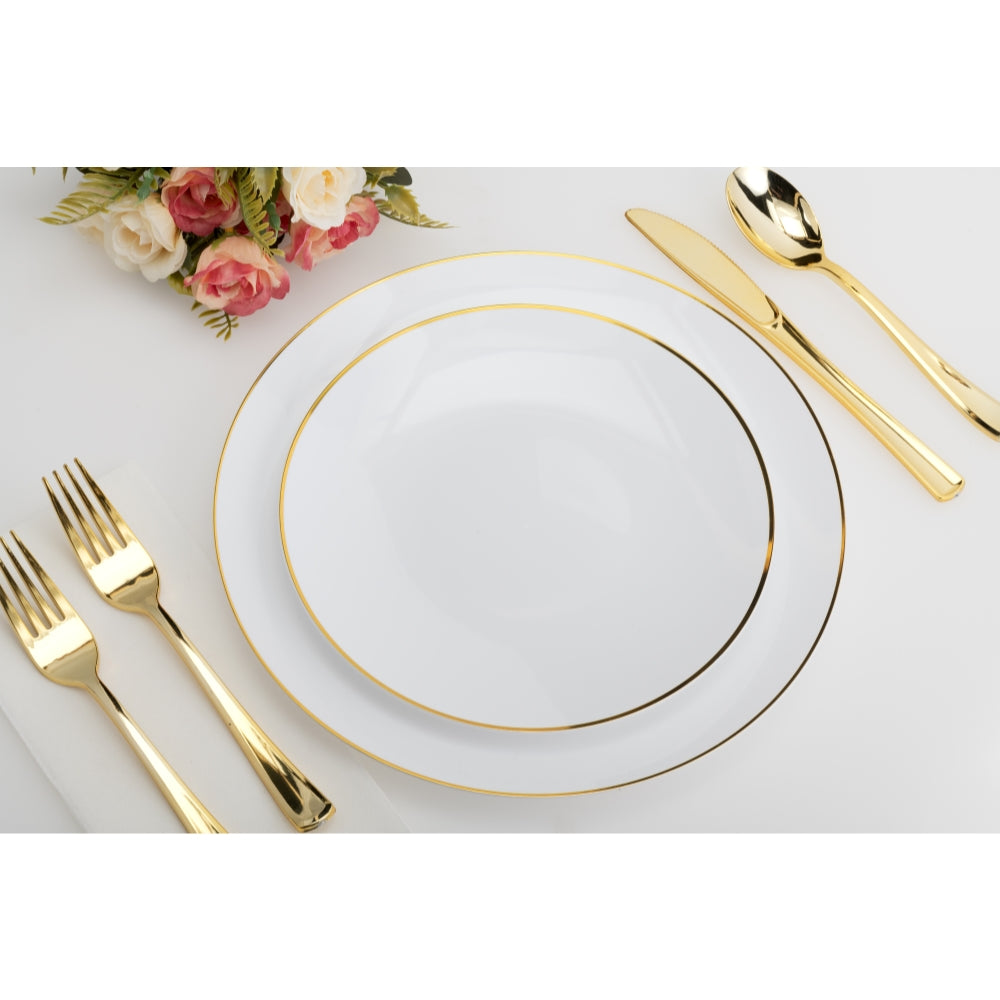 Case of 12 - 8" Classic Gold Design Plates (10)