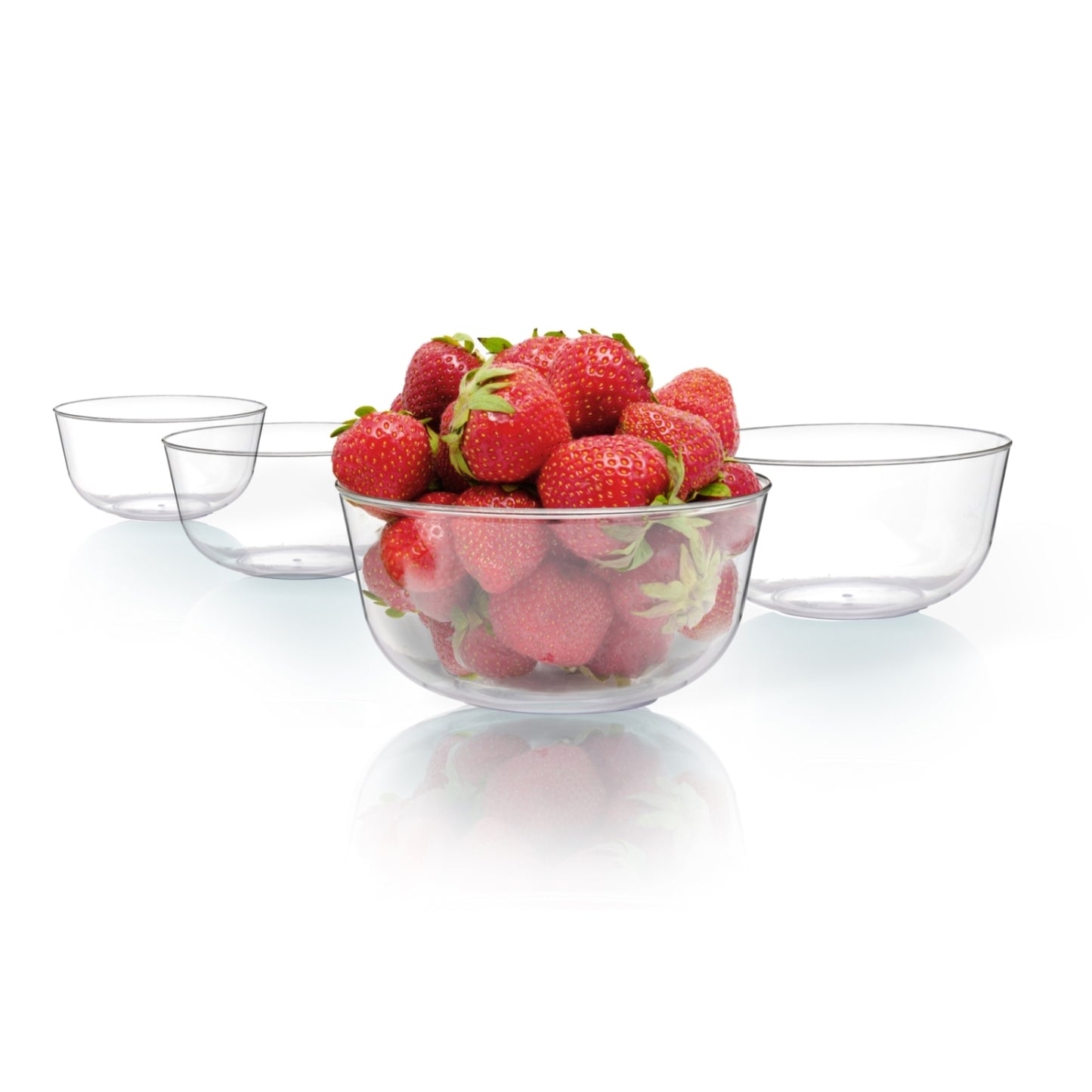 Trend Glass Look Silver Plastic Bowls - 10 Ct.