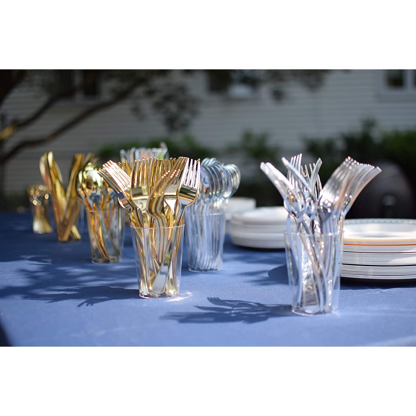 Exquisite Classic Gold Plastic Spoons - 20 Ct.