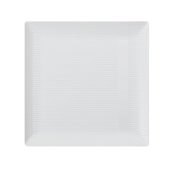 6.5 In. White Zen Design Plates - 10 Ct.