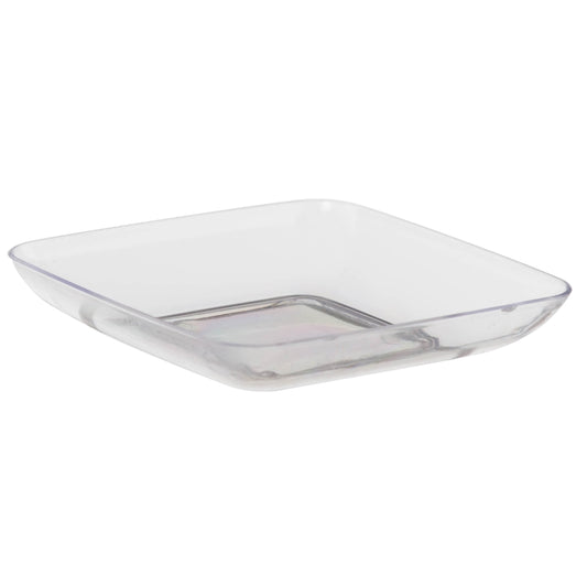 Case of 48 - Clear Mini Edgeless Square Plates - 20 ct.