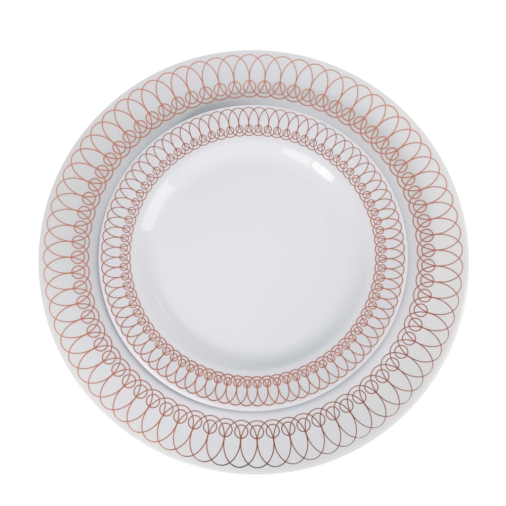Case of 12 - 7.5" Rose Gold Ovals Premium Plates - 10 ct.