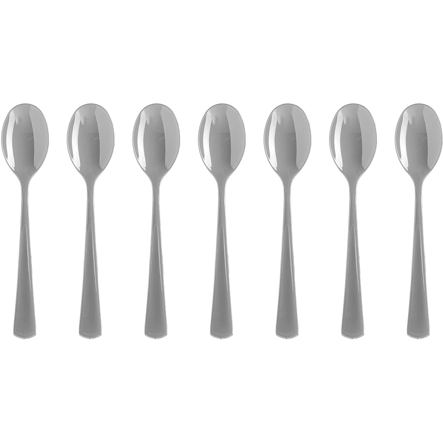 Heavy Duty Silver Plastic Spoons - 50 Ct.