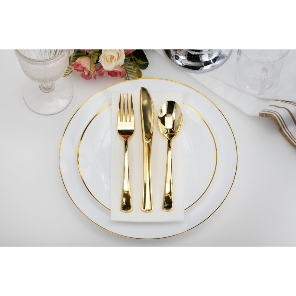 Case of 12 - 8" Classic Gold Design Plates (10)